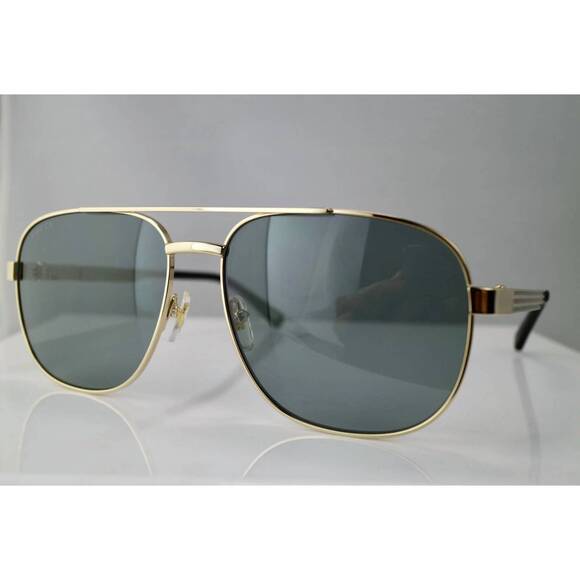 NEW GUCCI men's gg1223s aviator non-polaroid sunglasses in gold